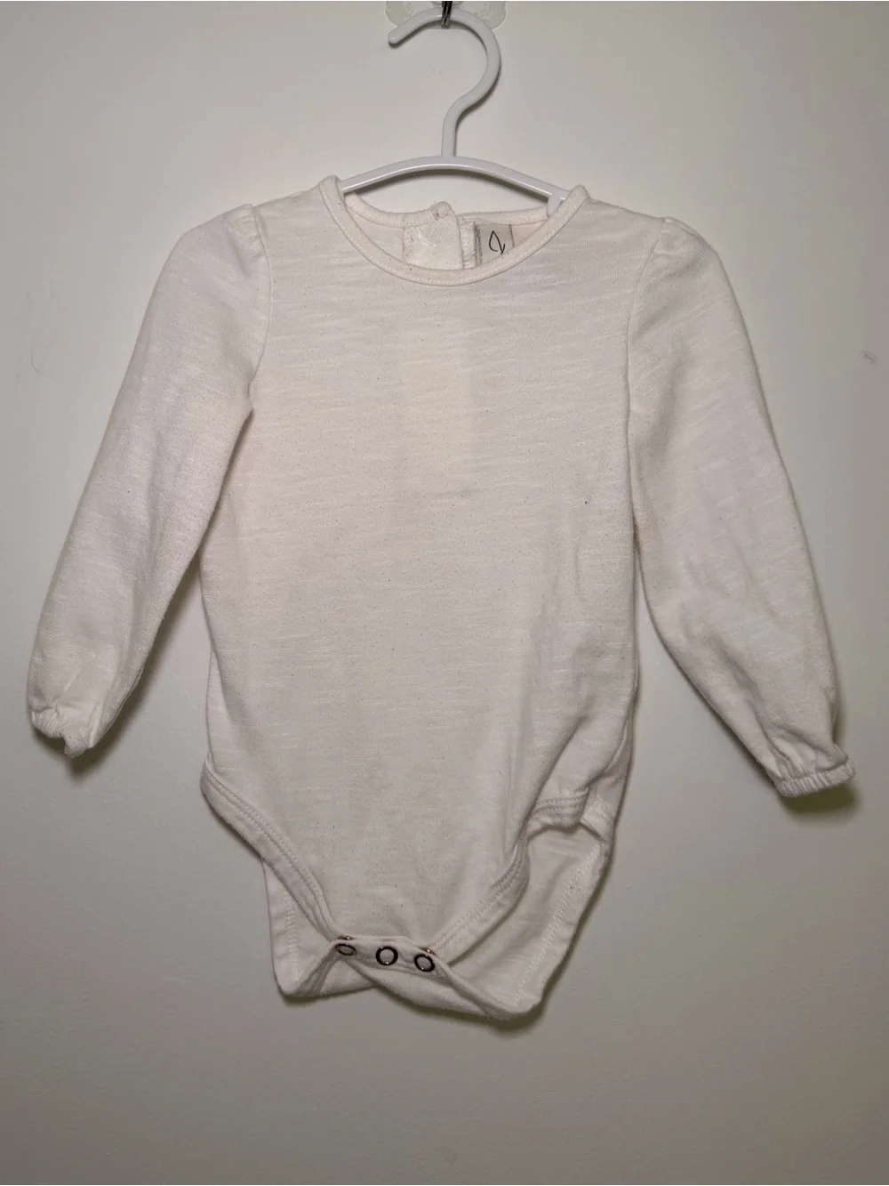 Joie baby girl white long sleeve casual cute bodysuit